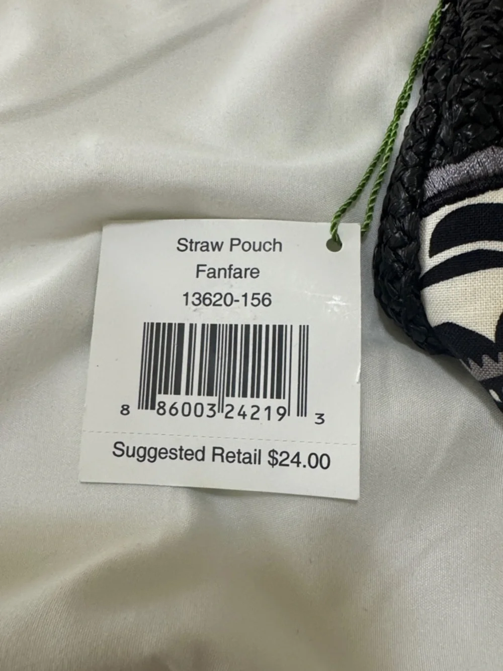 NWT Vera Bradley Straw Pouch Fanfare Giraffe Print - Picture 2 of 5